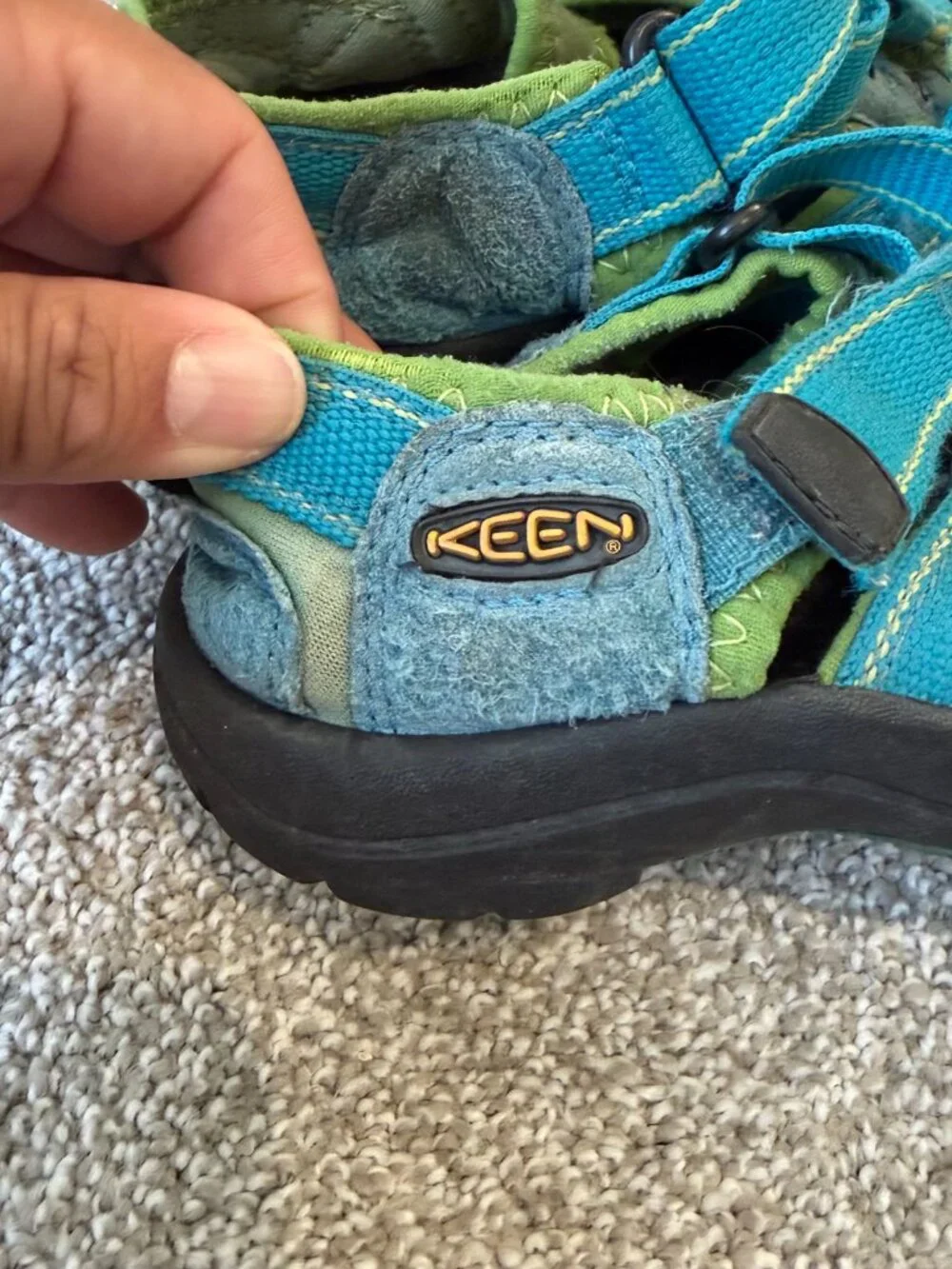 KEEN Newport H2 Kids Waterproof Sport Sandals Blue Green US 13